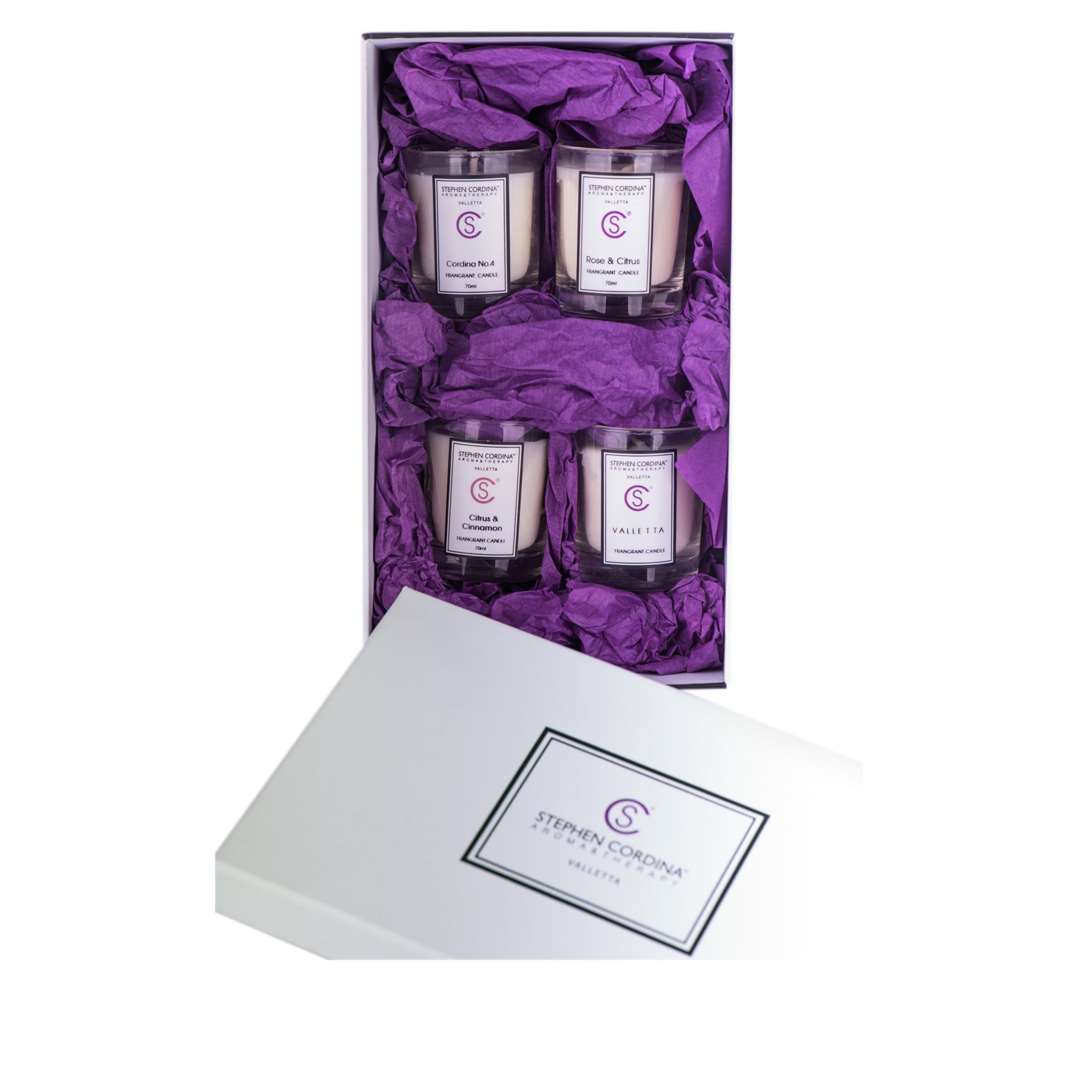 Aromatherapy Candle Set of 4 90ml Stephen Cordina AROMA&THERAPY
