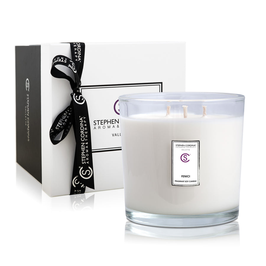 Fenici Aromatherapy Candle 1000ml in a Luxury carrier box.