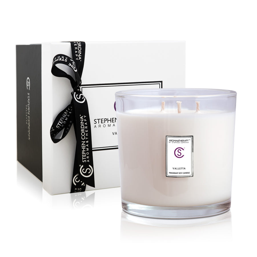 Valletta Aromatherapy Candle 1000ml in a Luxury carrier box.